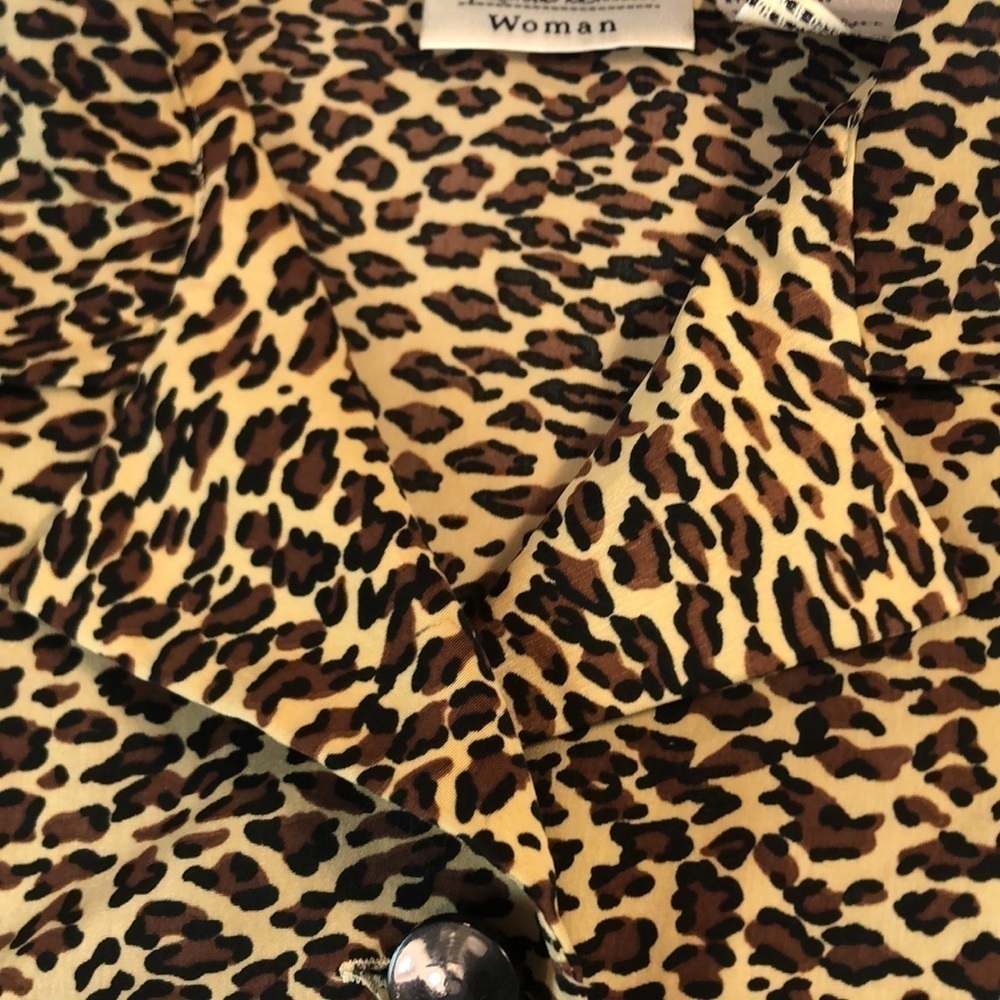 VINTAGE KATHIE LEE 18 W Animal Print Button Down Pit to Pit 23 1/4" PREWORN - Picture 16 of 16
